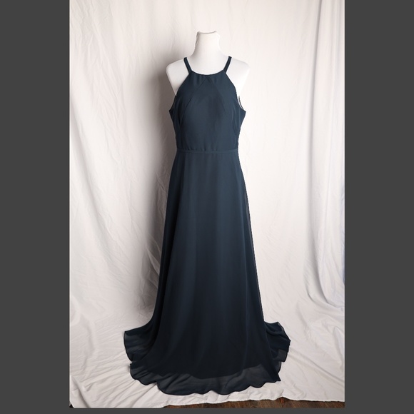 Sorella Vita 9310 Chiffon Dress Navy Tag Size 14 (street size 10-12) NWT - Picture 1 of 13